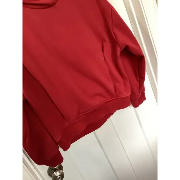 Athleta Women's Clover Berry Cozy Karma Hooded Sweatshirt Maroon Size Medium - Picture 6 of 11